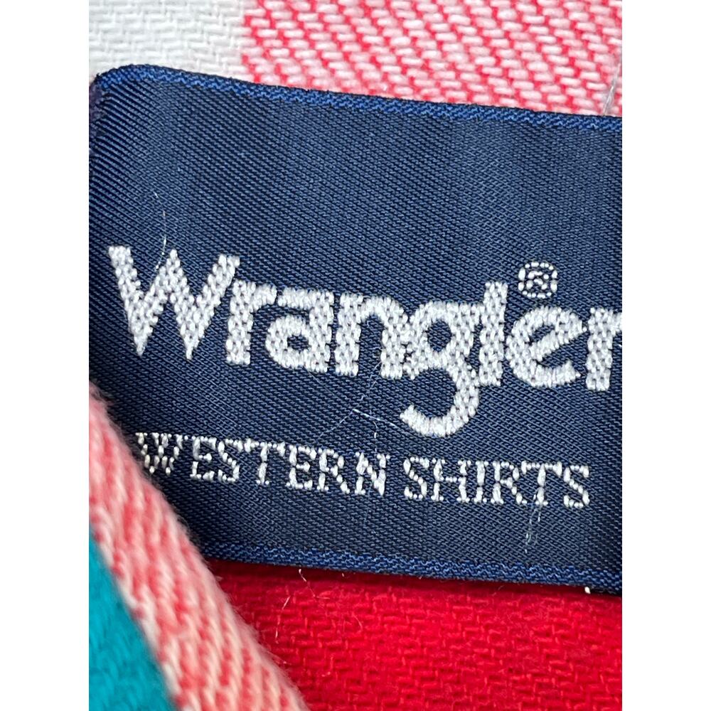 Wrangler Men’s XLT Buffalo Check Flannel Pearl Snap Western Shirt Long Sleeve - Picture 3 of 8